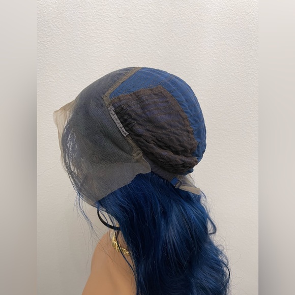 New! 16” 13x4 Blue Human Hair Body Wave Lacefront Wig - Picture 8 of 13